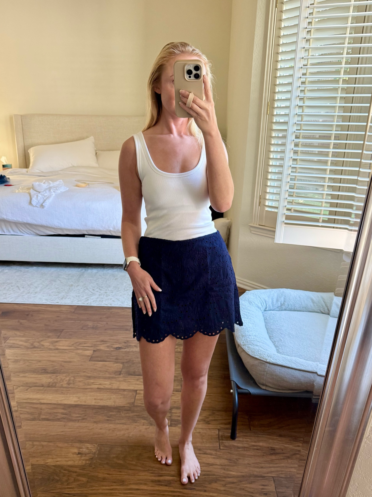 The prettiest eyelet skort for summer! Wearing an XS in both skort and tank 

#LTKPetite #LTKSeasonal #LTKootd
