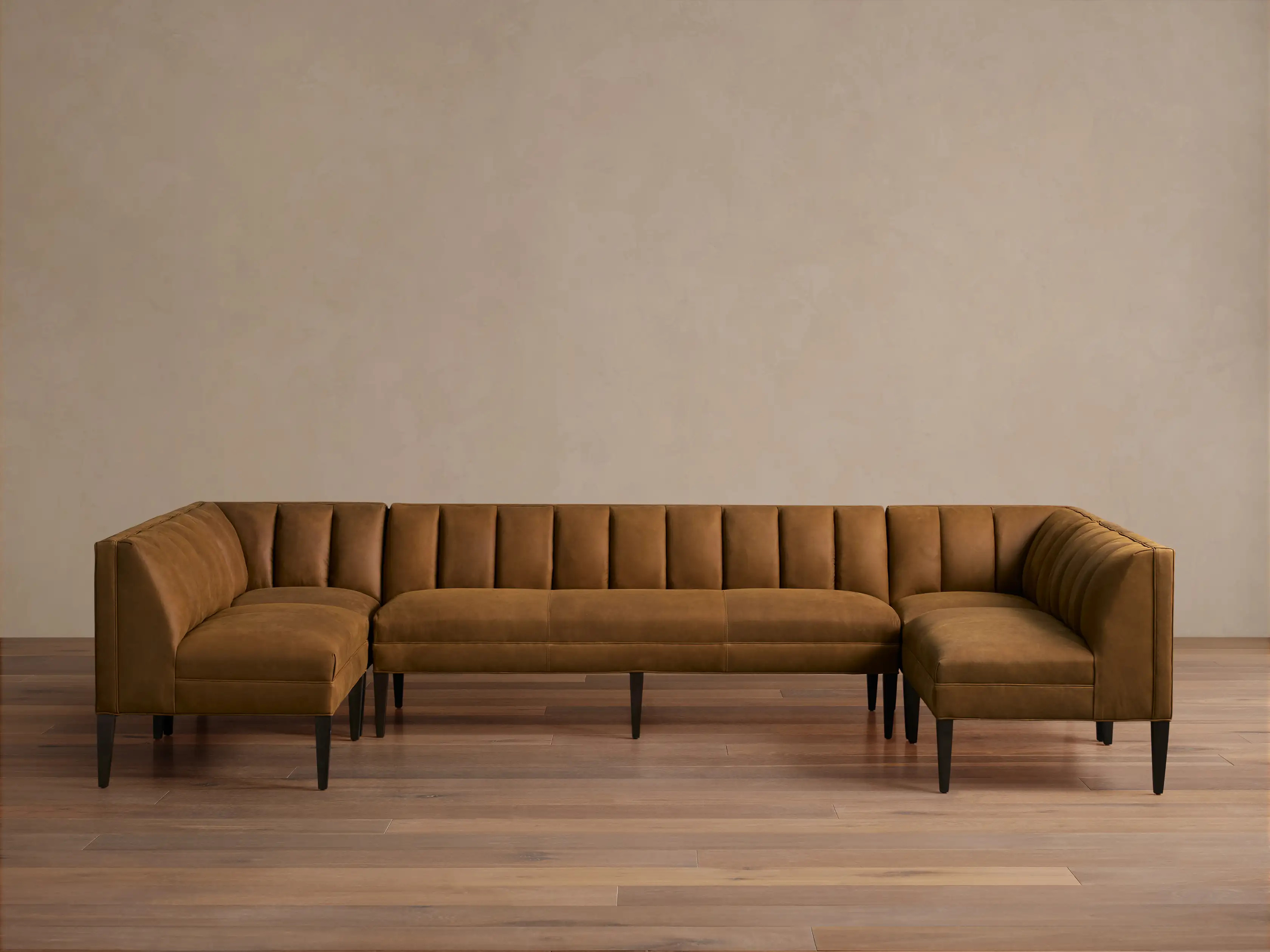 Gates Leather U-Shaped Banquette | Arhaus
