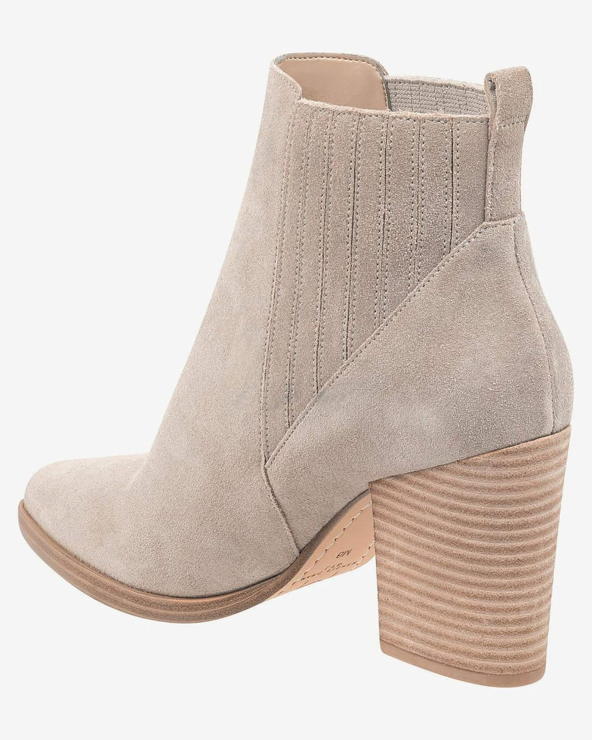 Imily Bela Womens Ankle Boots Pointed Toe Chunky Stacked Mid Heeled Faux Suede Leather Booties | Amazon (US)