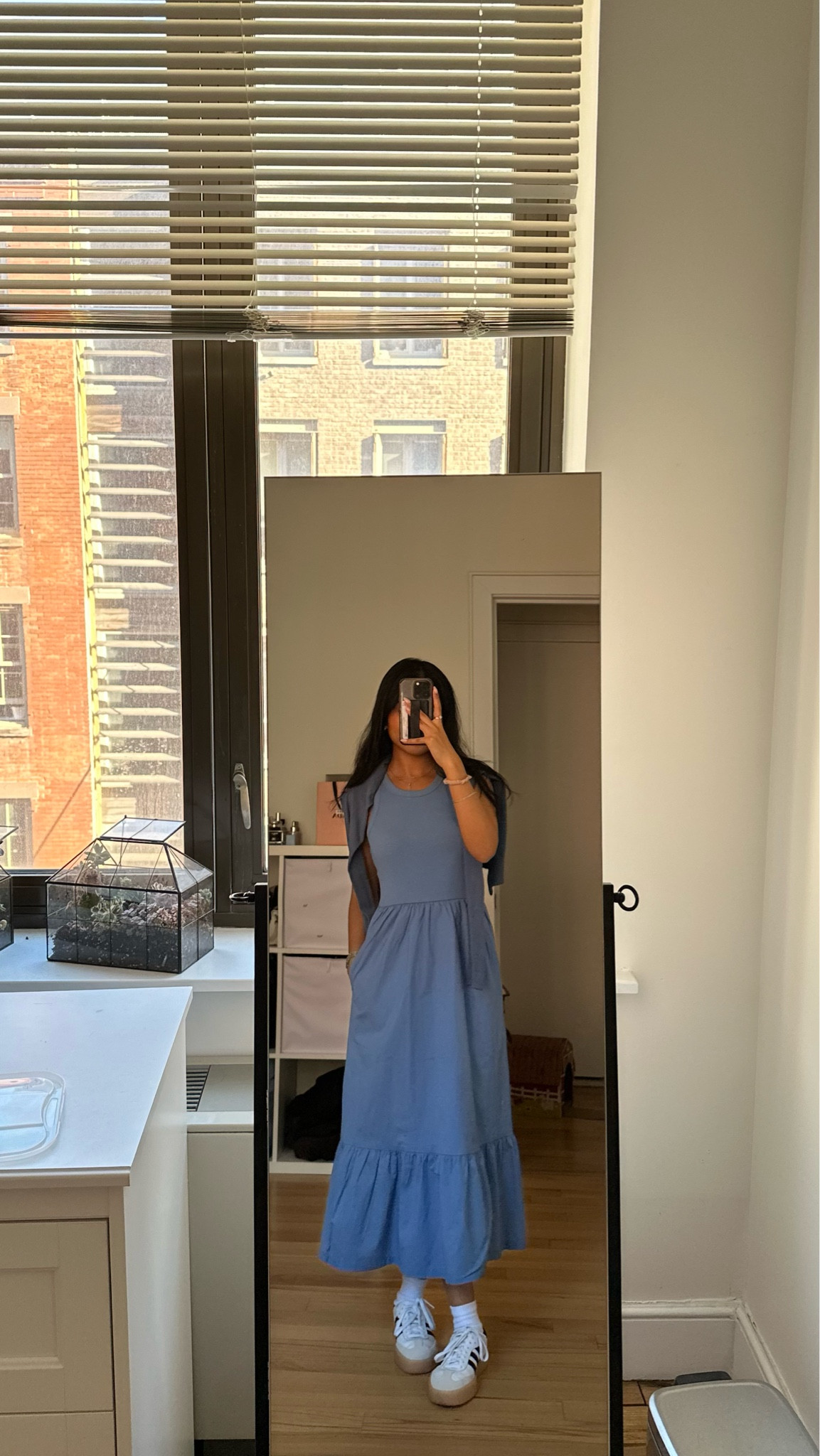 summer work outfit | blue sundress, adidas samba

#LTKSeasonal #LTKStyleTip #LTKWorkwear