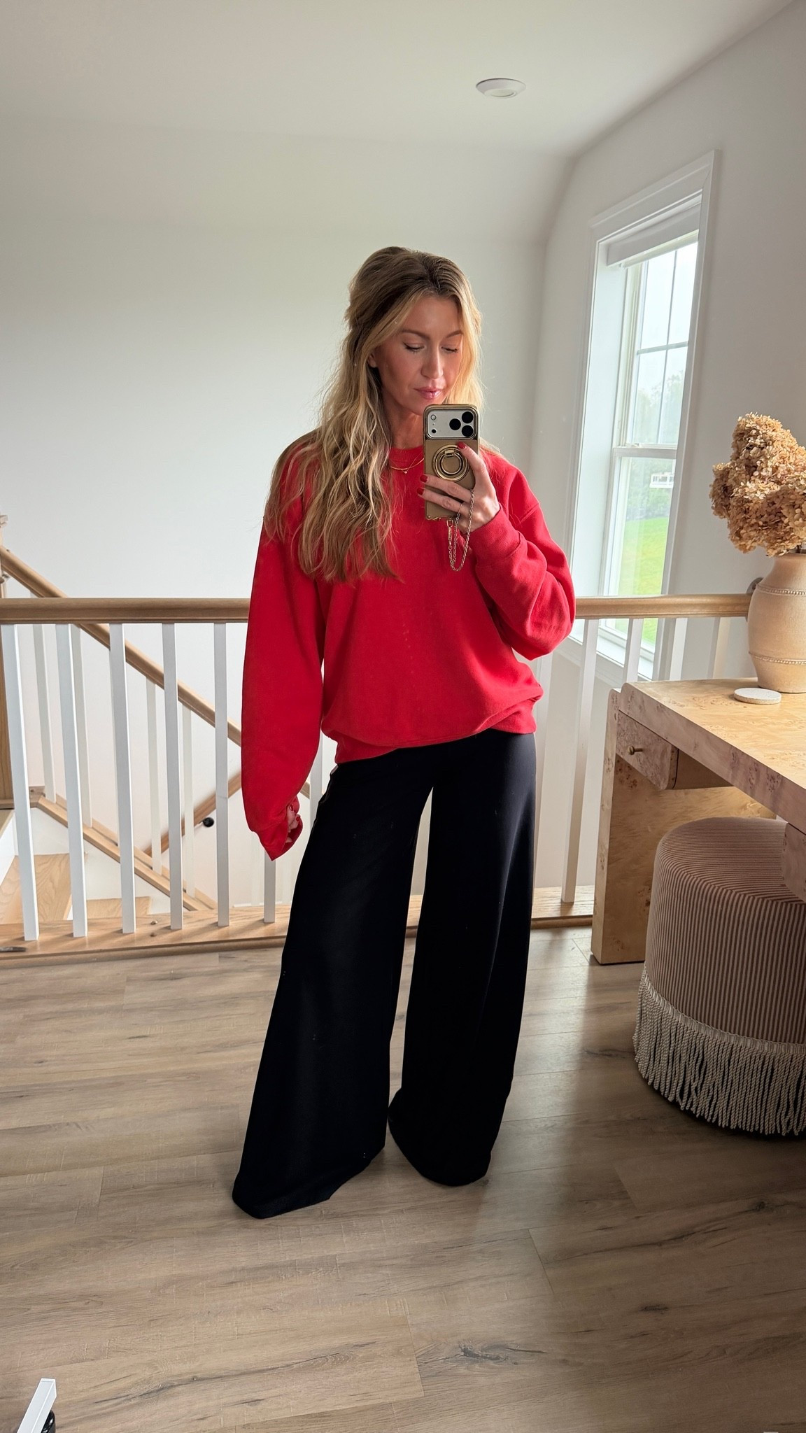 Love this cozy set. 

Red sweatshirt: runs slightly oversized, wearing a S
Pants: TTS, wearing a S

#LTKootd #LTKgrwm #LTKdayinmylife