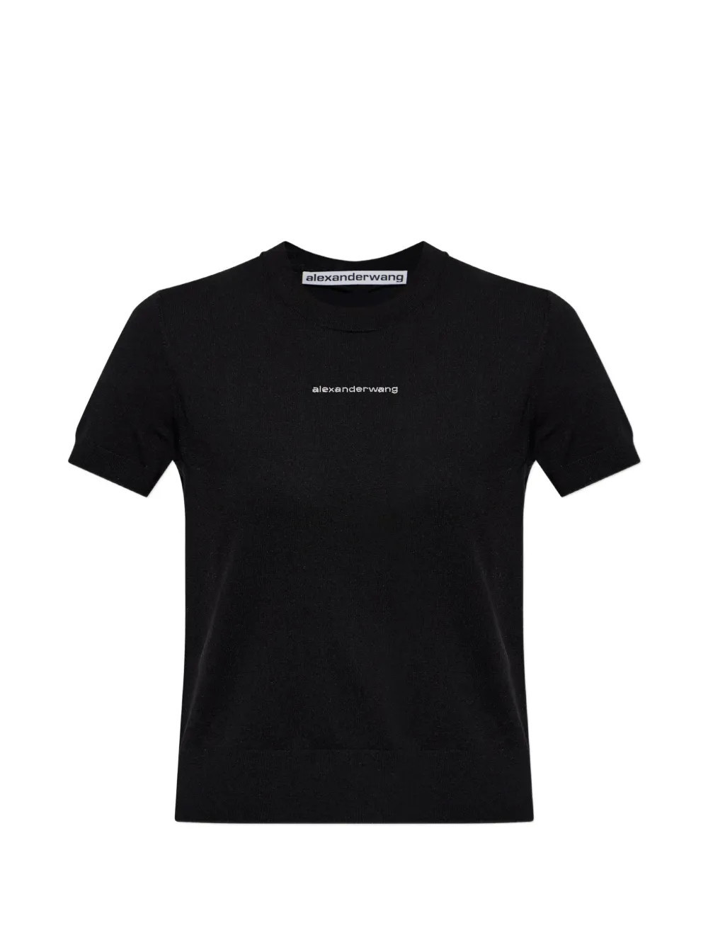 Alexander Wang shimmering logo T-shirt - Black | Farfetch Global