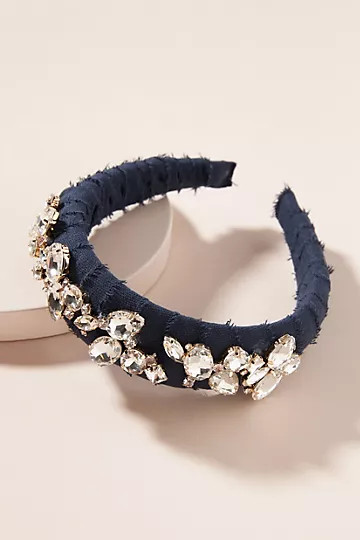 Embellished Linen Headband | Anthropologie (US)