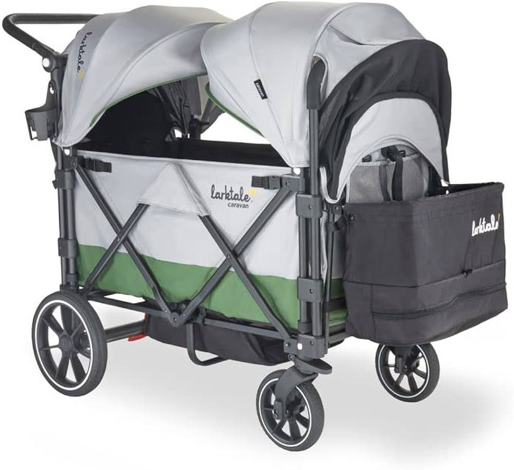 Larktale Caravan - 200 lbs. Capacity, Double Seater Collapsible Wagon, All-Terrain Stroller Wagon... | Amazon (US)