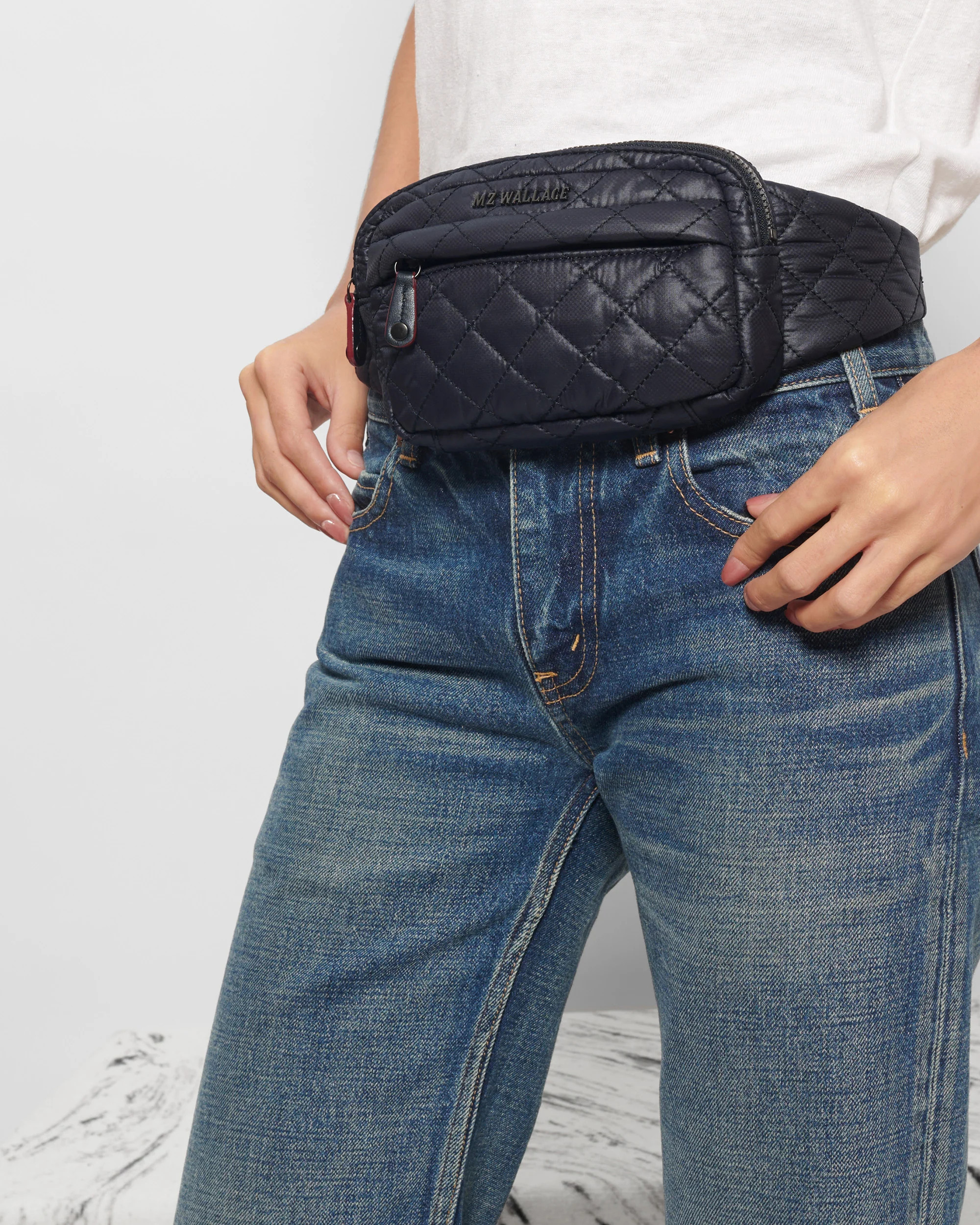 MZ Wallace Quilted Black Metro Belt Bag | MZ Wallace