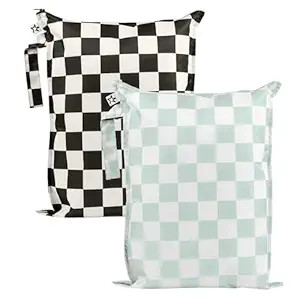 Tiny Twinkle Mess-Proof Waterproof Wet Dry Bag | 2-Pack Reusable Wet Bags for Swimsuits & Baby Cl... | Amazon (US)