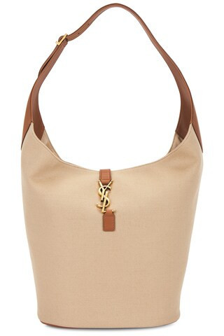 Saint Laurent Le 5 A 7 Hobo Bag in Desert Dust & Brick - Taupe. Size all. | FWRD 