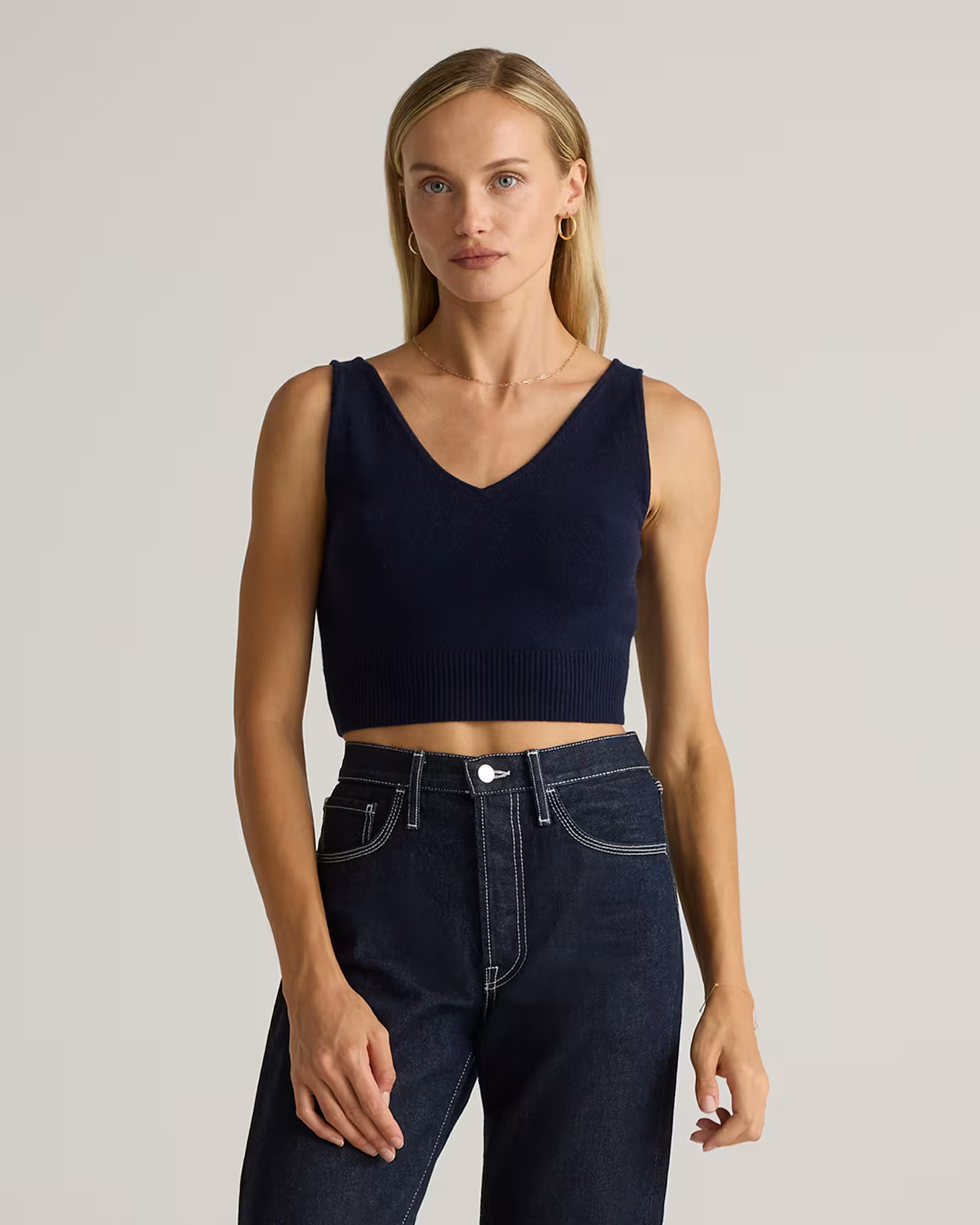Mongolian Cashmere Cropped Tank | Quince