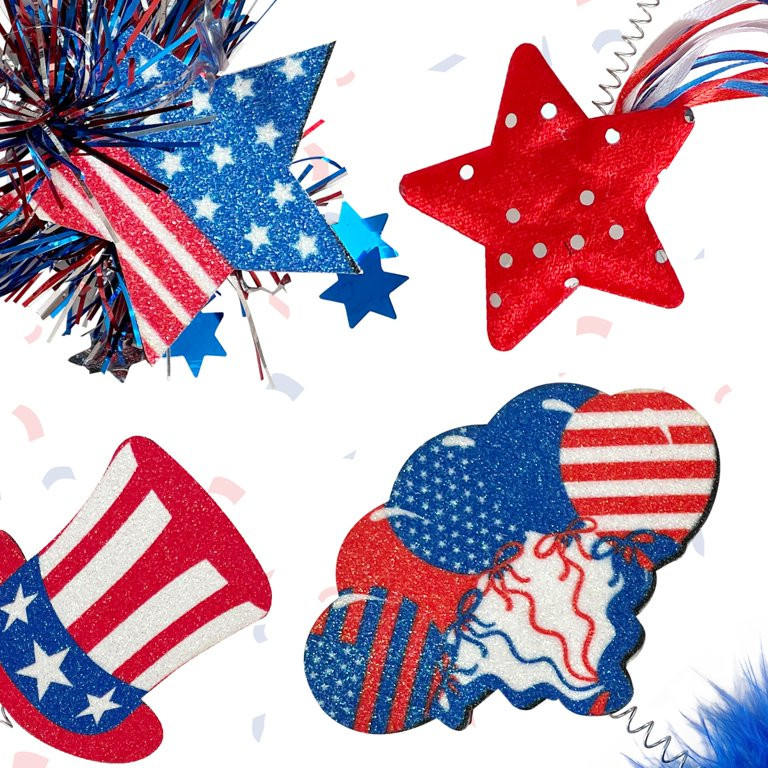 Patriotic Headband Boppers 4th of July Party Supplies USA Star Hat Headbands for Patriotic Party ... | Walmart (US)