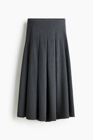 H & M - Pleated midi skirt - Gray | H&M (US + CA)