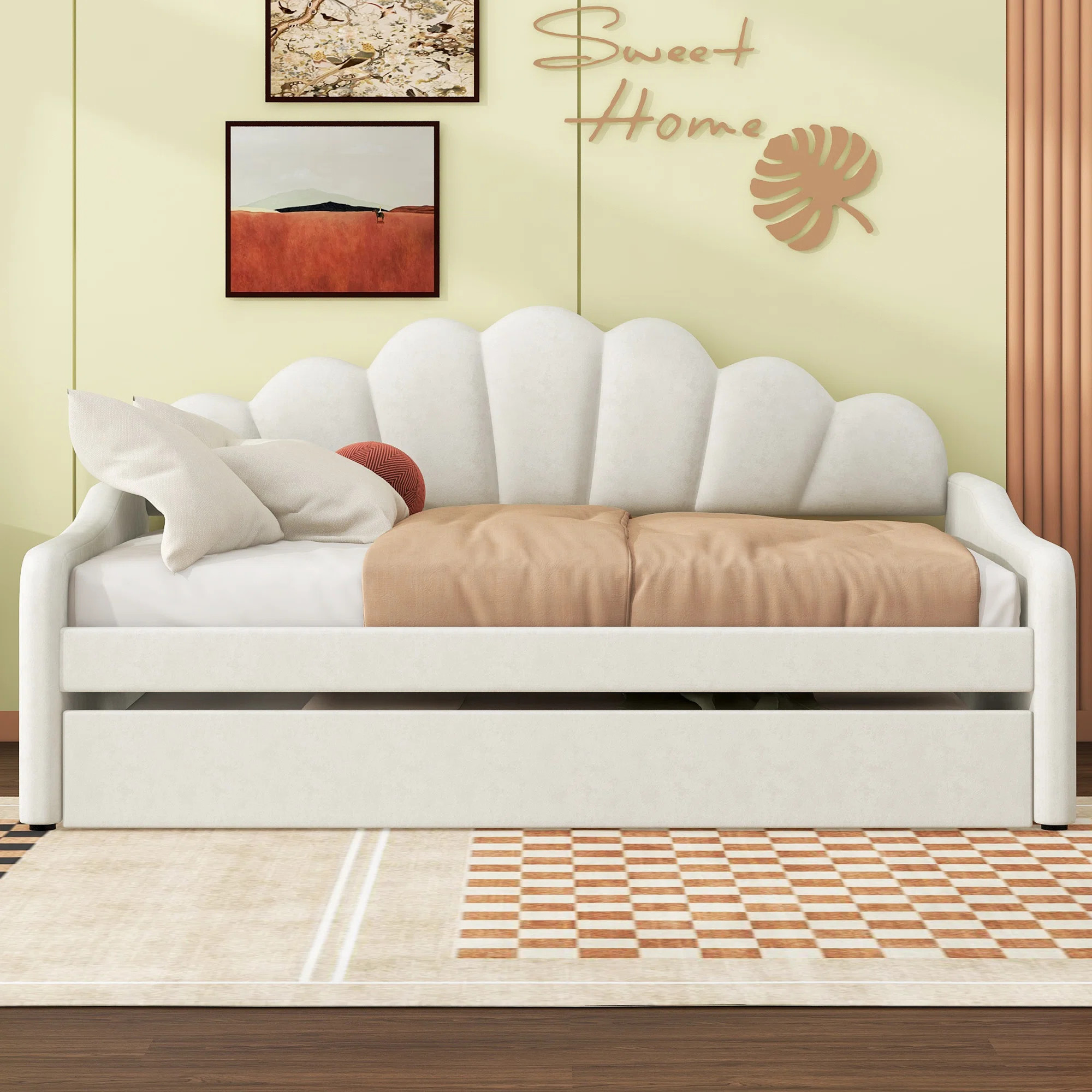 Full Upholstered Daybed With Trundle | Wayfair North America