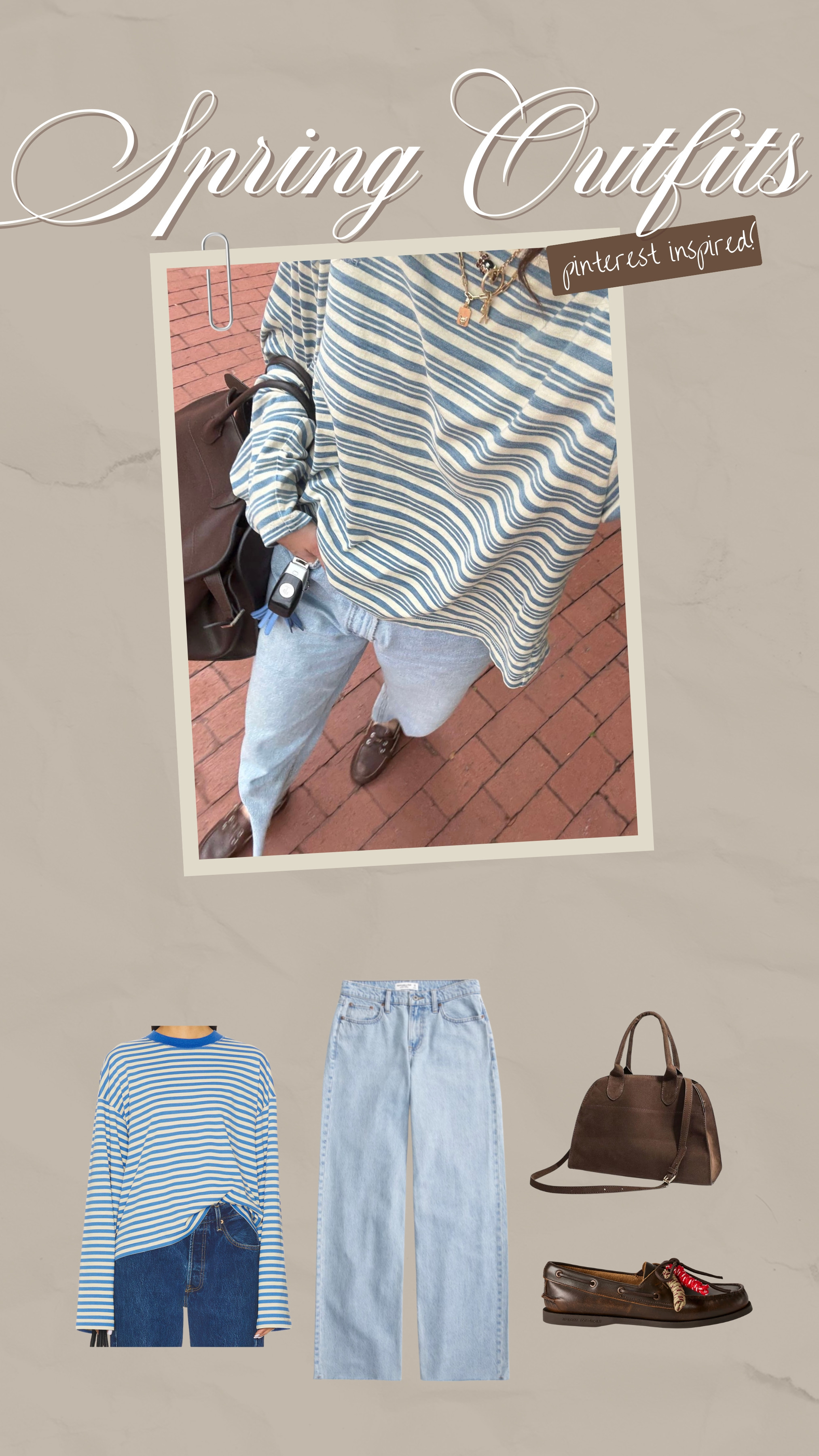 Love a striped tee outfit, and this is so cute for spring!

spring outfits, spring style, stripes, spring trends, boat shoes 

 