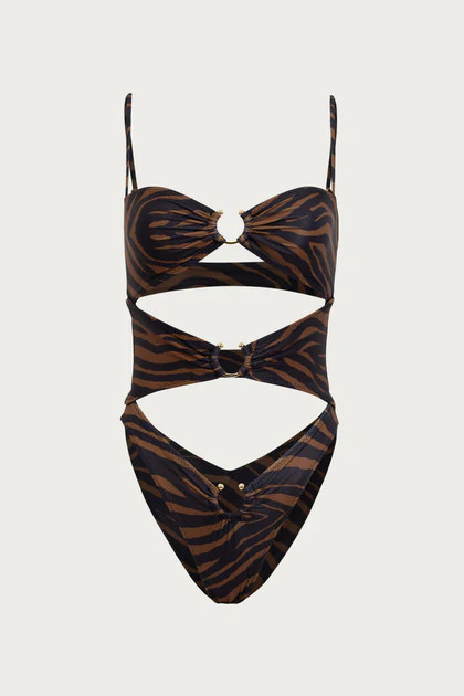 Pierced One Piece (Bronze Zebra) | SAME