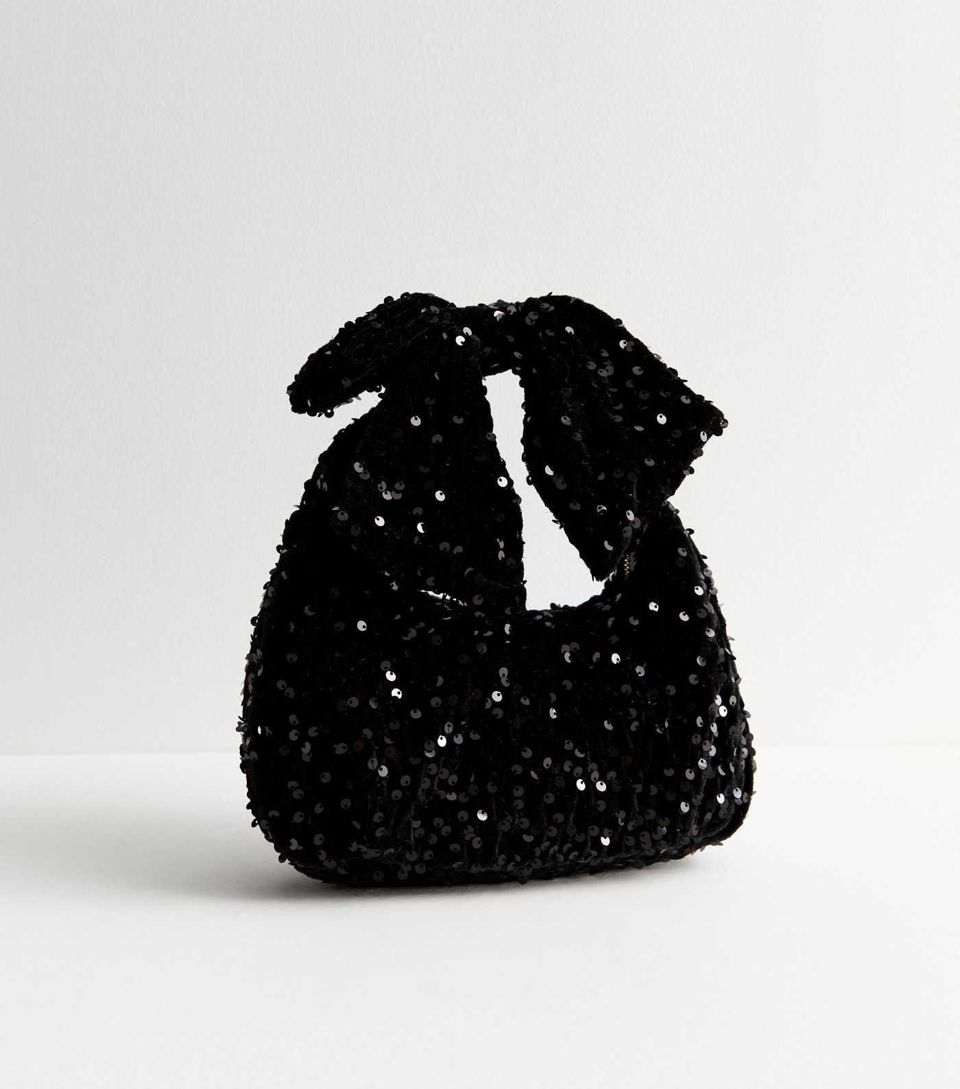 Black Bow Sequin Mini Bag 
						
						Add to Saved Items
						Remove from Saved Items | New Look (UK)
