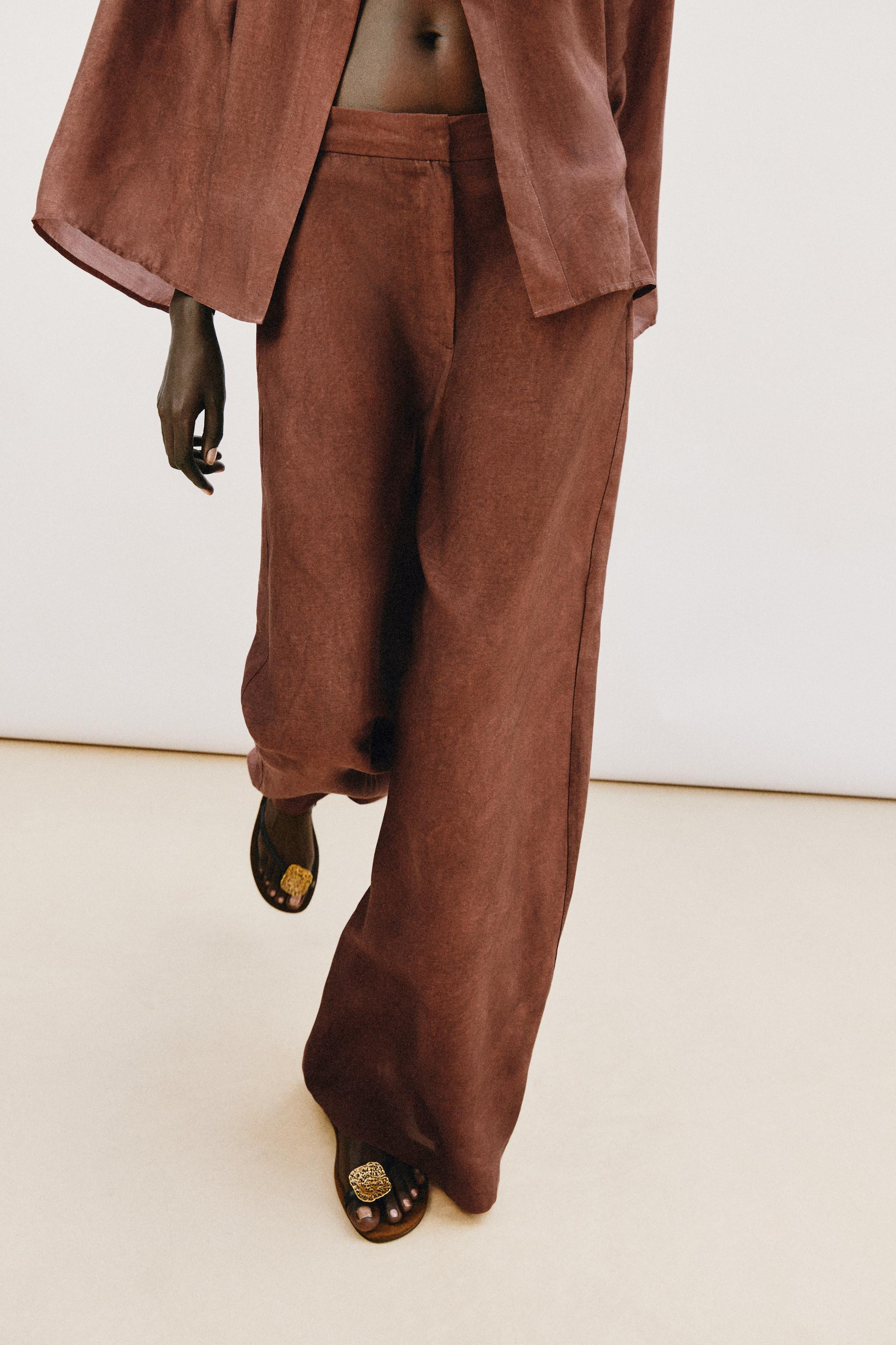 FLOWY WIDE LEG PANTS | Zara US