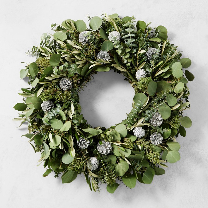 Jeff Leatham Sonoma Winter Live Wreath & Garland | Williams-Sonoma
