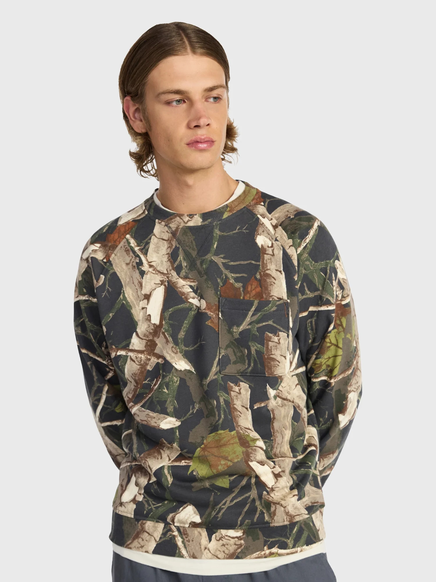 No Boundaries Oversized Crewneck Sweatshirt with Long Sleeves, Men's & Big Men's | Walmart (US)