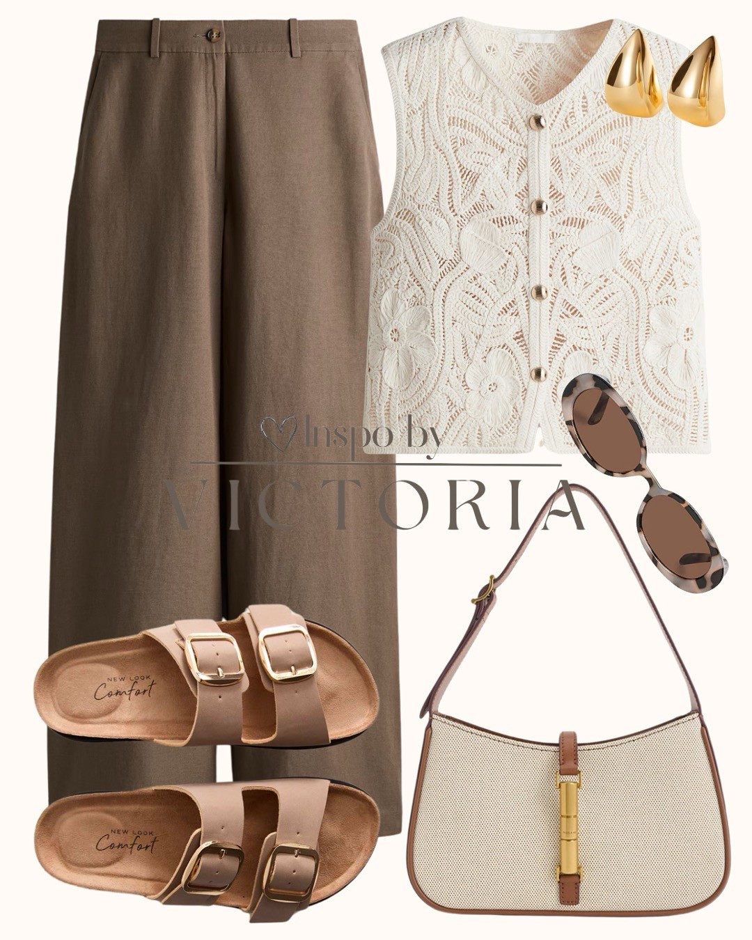 Boho vibes today — crochet + earth tones never go out of style.🤎

#crochettop #springtosummerstyle #ootd

Creamy crochet top, brown wide pants, buckle slides, boho bag, gold earrings, sunglasses


#LTKSeasonal #LTKFindsUnder50 #LTKStyleTip