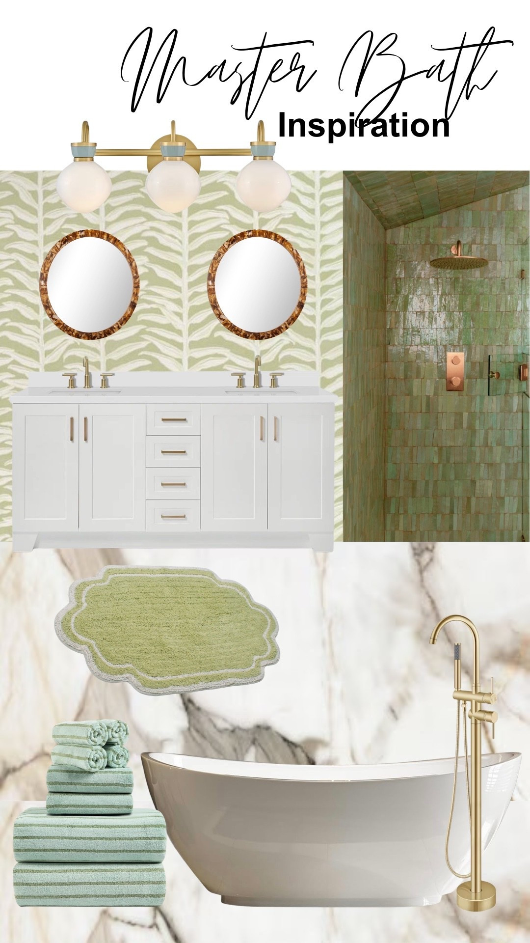 Master bathroom plan giving maximalist palm beach resort vibes. 🌴

#amazon #wayfair #bathroom #design 

#LTKHome