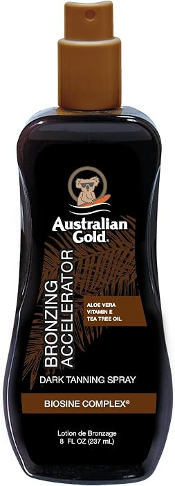 Australian Gold Dark Tanning Accelerator Spray Gel With Bronzer | 8 Fl Oz, Multicolor, AGCB175(Pa... | Amazon (US)