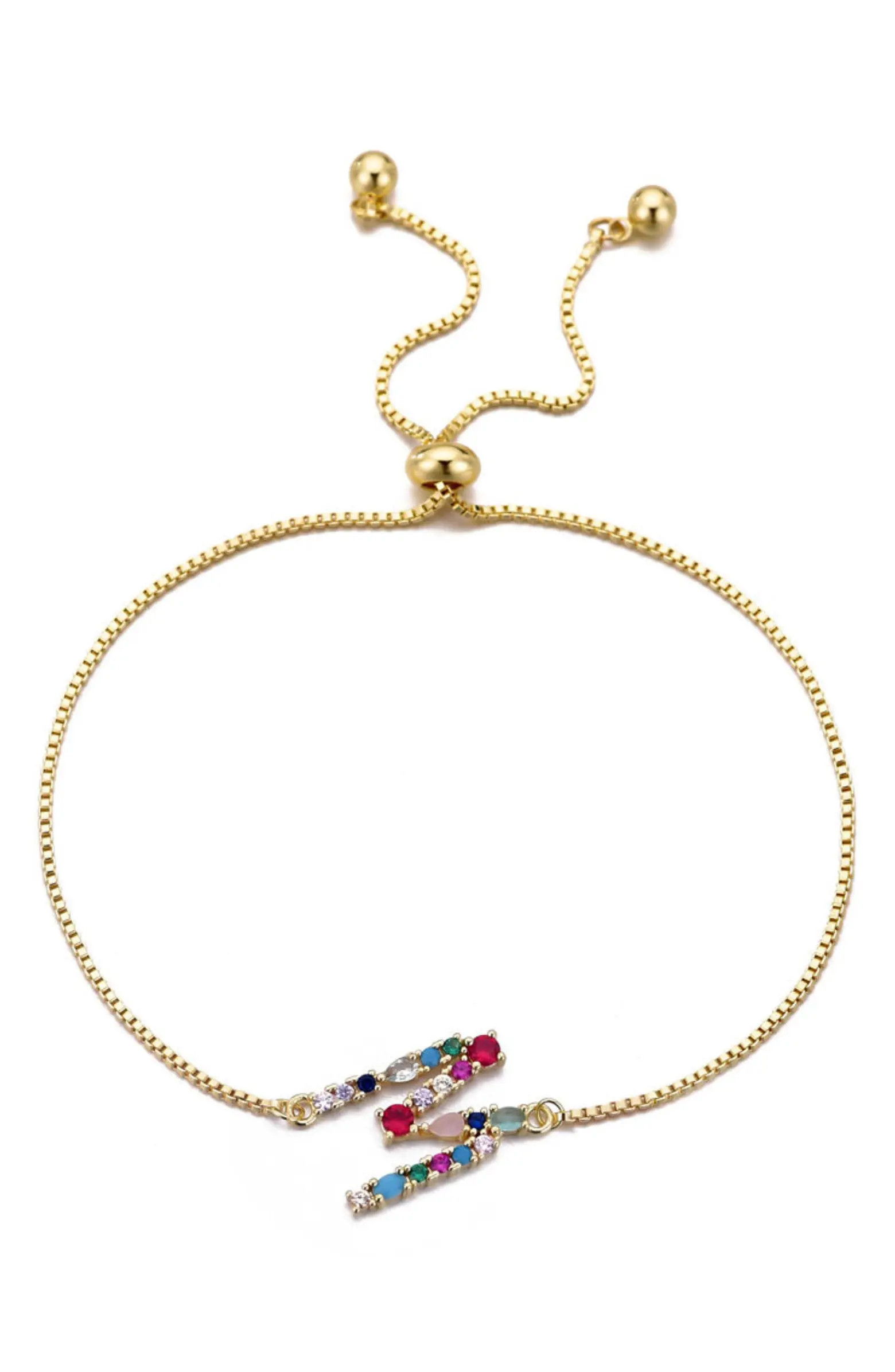 Adornia Mixed Crystal Initial Chain Bracelet | Nordstromrack | Nordstrom Rack