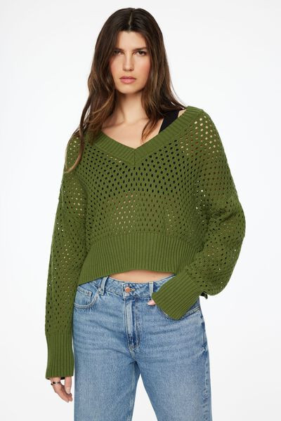Cropped Polo Sweater$54.95 | Dynamite Clothing