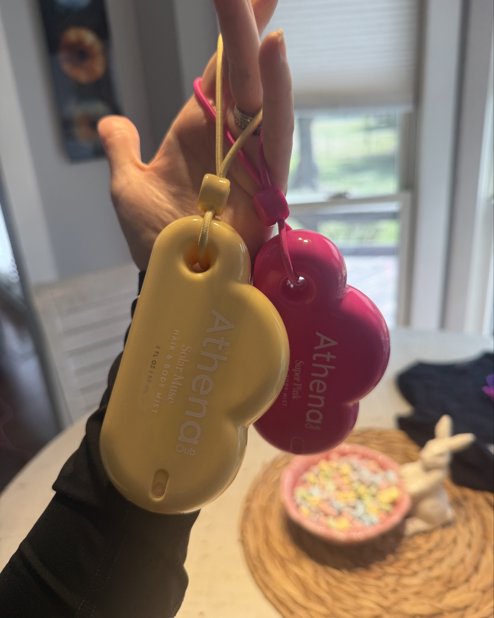 These Athena Body Sprays smell so good! There’s 7 different scents, and they have a strap to easily use as a bag charm or to clip on any tote for on-the-go! We love the Salted Sunset and Super Pink scent! ☁️🩷

#viralperfume #perfumes #bagcharm #trending #trendingmakeup #target #targetfinds #athenamini