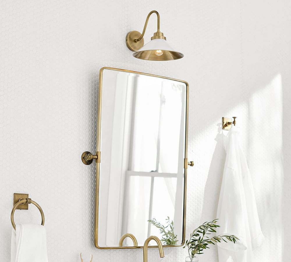 Vintage Rounded Rectangle Pivot Mirror | Pottery Barn (US)