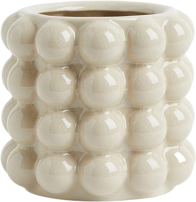 YANWE1 Bubble Vase, Small Vase, Beige Ceramic Vase, Boho Vase, Ceramic Flower Vase, Vase for Deco... | Amazon (US)