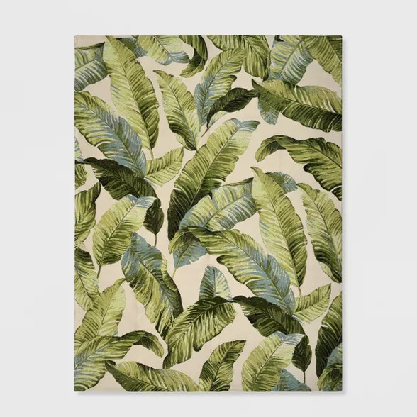Vacation Tropical Outdoor Rug Green - Threshold™ | Target