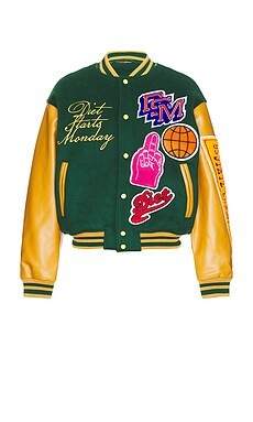 Diet Starts Monday Varsity Jacket in Green & Gold from Revolve.com | Revolve Clothing (Global)