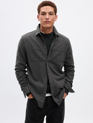 Organic Cotton Midweight Flannel Shirt | Gap (CA)
