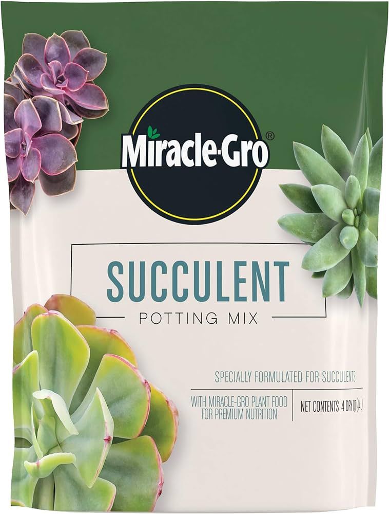 Miracle-Gro Succulent Potting Mix: Fertilized Soil with Premium Nutrition for Indoor Cactus Plant... | Amazon (US)