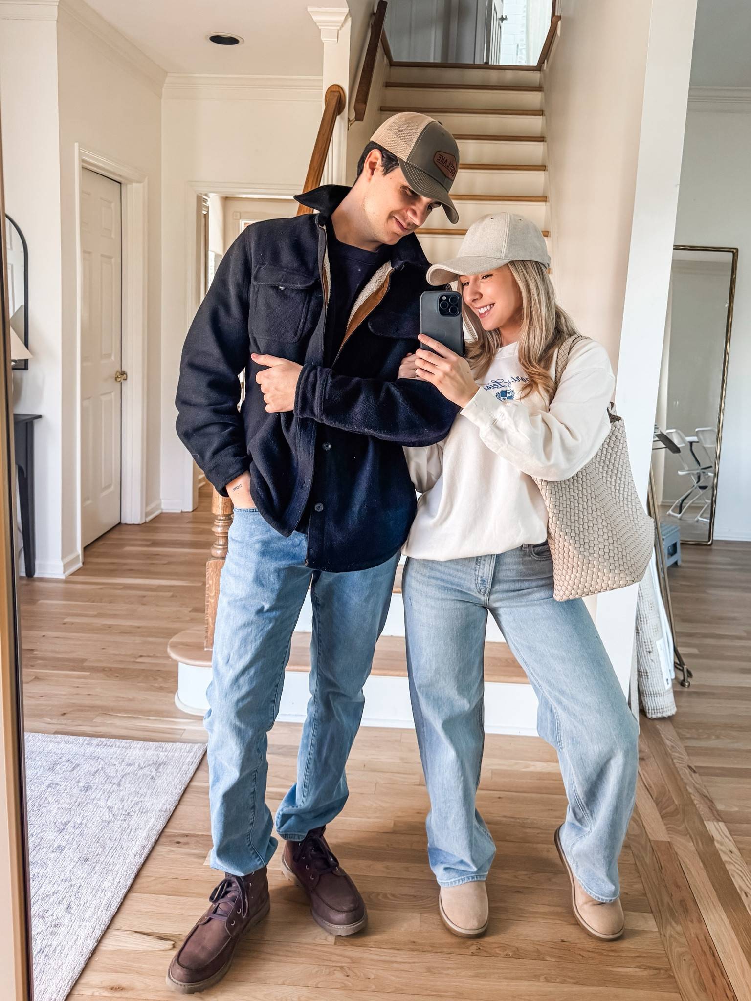 Spring casual day date attire🫶🏼  light wash high-rise wide leg jeans from old navy (size 0), uggs, and an old navy oversized Nancy meyers inspired sweater (size xs) 

#LTKStyleTip #LTKFindsUnder50 #LTKSeasonal