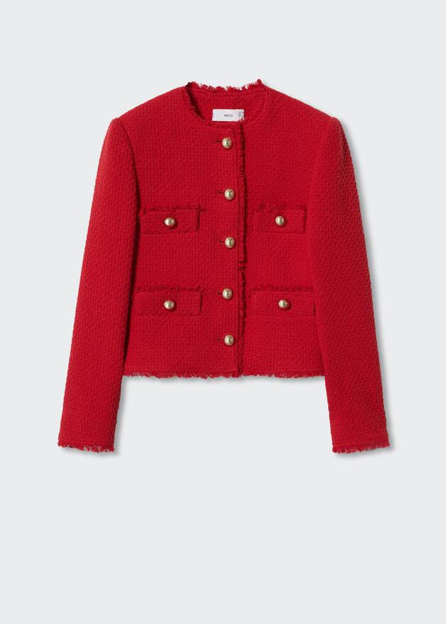 Pocket tweed jacket -  Women | Mango USA | MANGO (US)