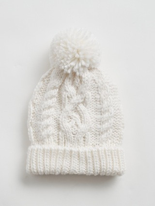 Cable-Knit Pom Beanie | Gap Factory