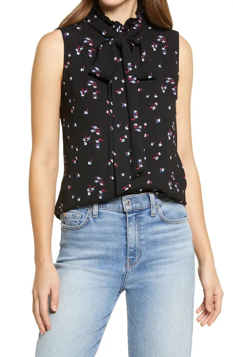 Sleeveless Tie Neck Blouse | Nordstrom