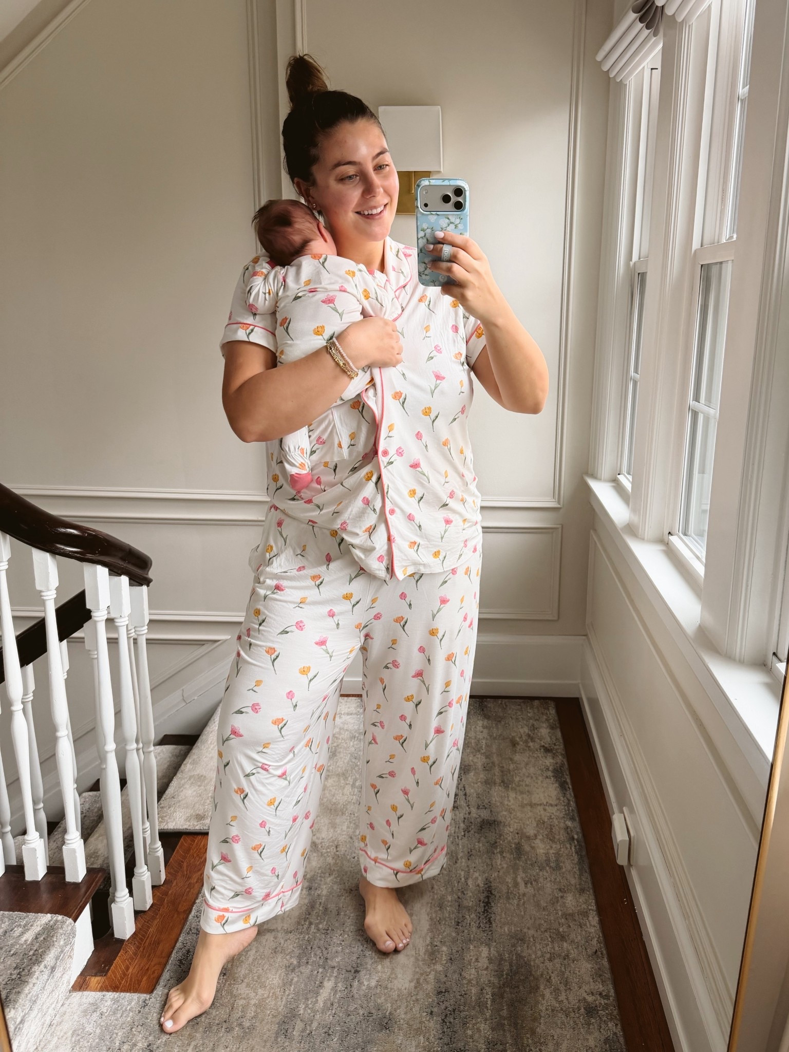 Wearing size XXL in pajamas - matching mom & baby pajama sets. 

#LTKMidsize #LTKBaby #LTKmomlife