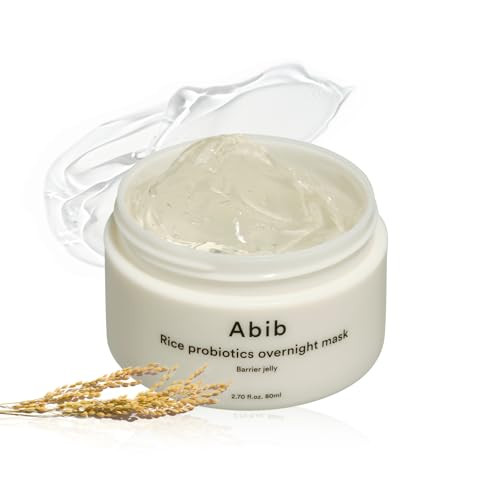 Abib Rice Probiotics Overnight Mask Barrier Jelly 2.7 fl oz I Intensive Hydrating Nourishing Face Sleep Sleeping Mask for Korean Skin Care jelly eye cream clay mask glass skin | Amazon (US)