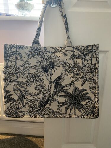 H&M Jungle Print Jacquard Weave Large Handbag Tote Bag Two Handles Sold Out  | eBay | eBay US