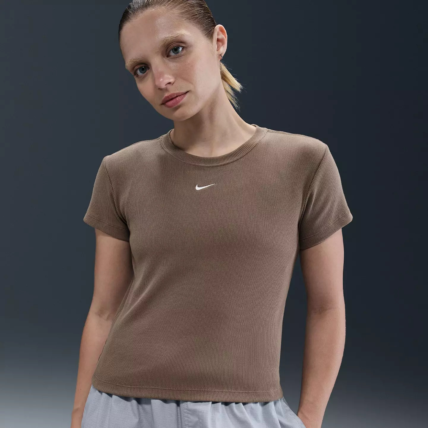 Nike Women's Sportswear Tight Ribbed Short-Sleeve T-Shirt | DICK'S Sporting Goods