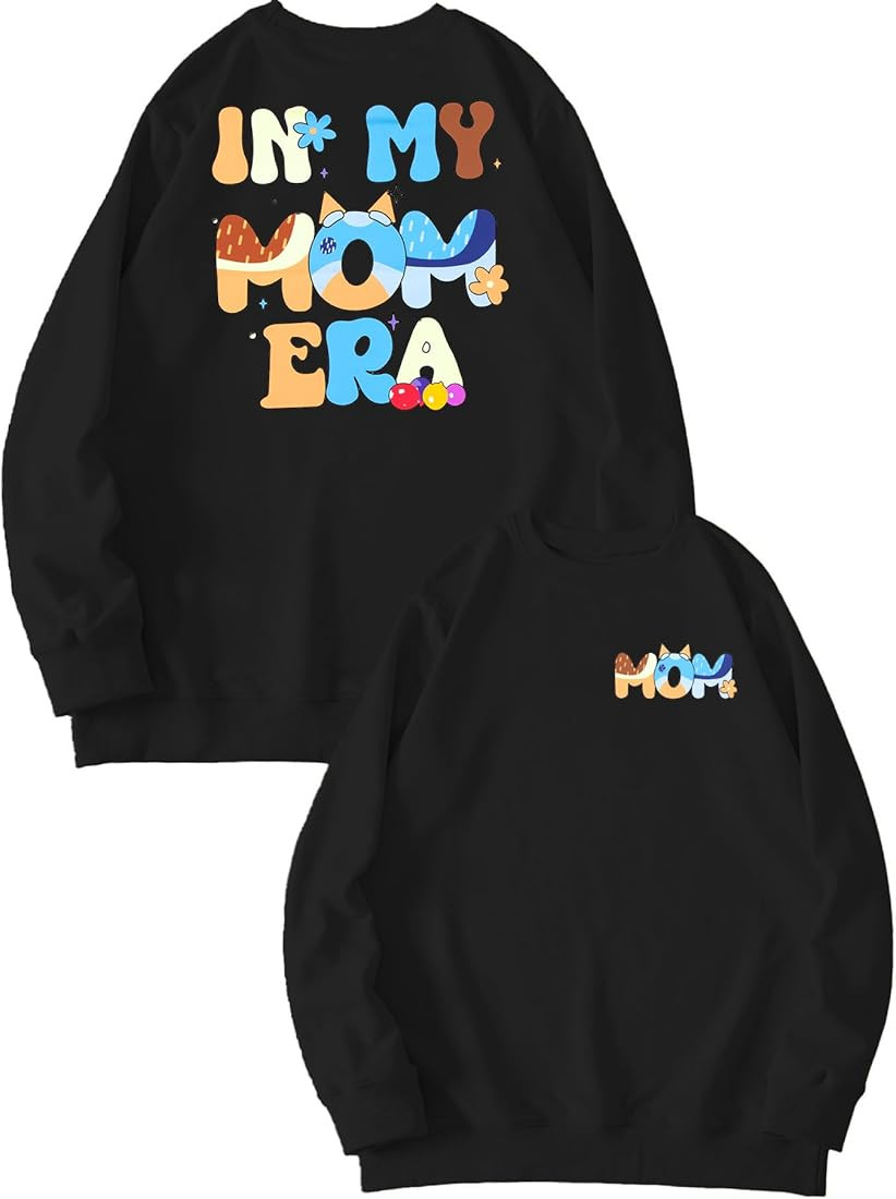FAYALEQ Mama Sweatshirt Mom Shirt Women: In My Mama Era Shirt Dog Lovers Pullover Funny Mom Long ... | Amazon (US)