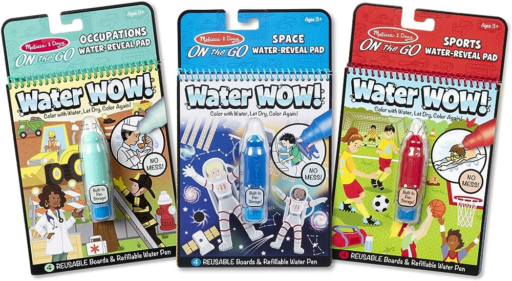 Melissa & Doug Water Wow! 3-Pack (Space, Sports, Occupations) | Amazon (US)