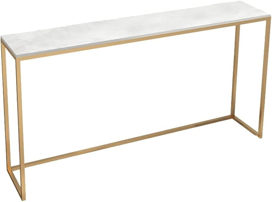 Coffee Table Marble Console Table, Entryway Table, Coffee Table with Metal Frame, Couch Table for... | Amazon (US)