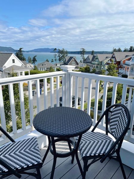 Black and white French bistro outdoor chairs and tables (linked lots of similar options!) see more on theinspiredroom.net

#LTKstyletip #LTKhome #LTKSeasonal