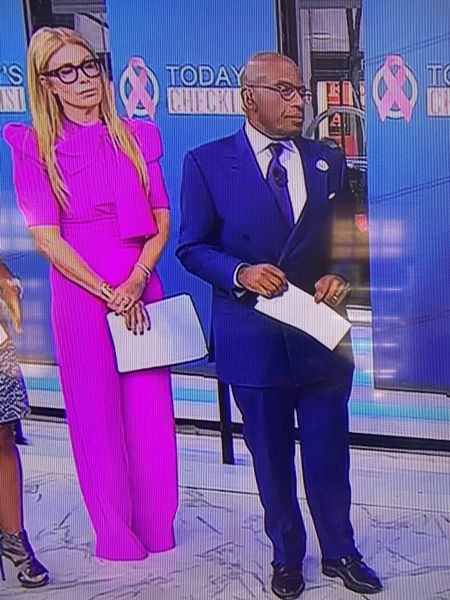When you shop as much as I do, you often know what tv personalities are wearing! I immediately knew the deets behind this cute, pink jumpsuit, so I thought I’d share! 