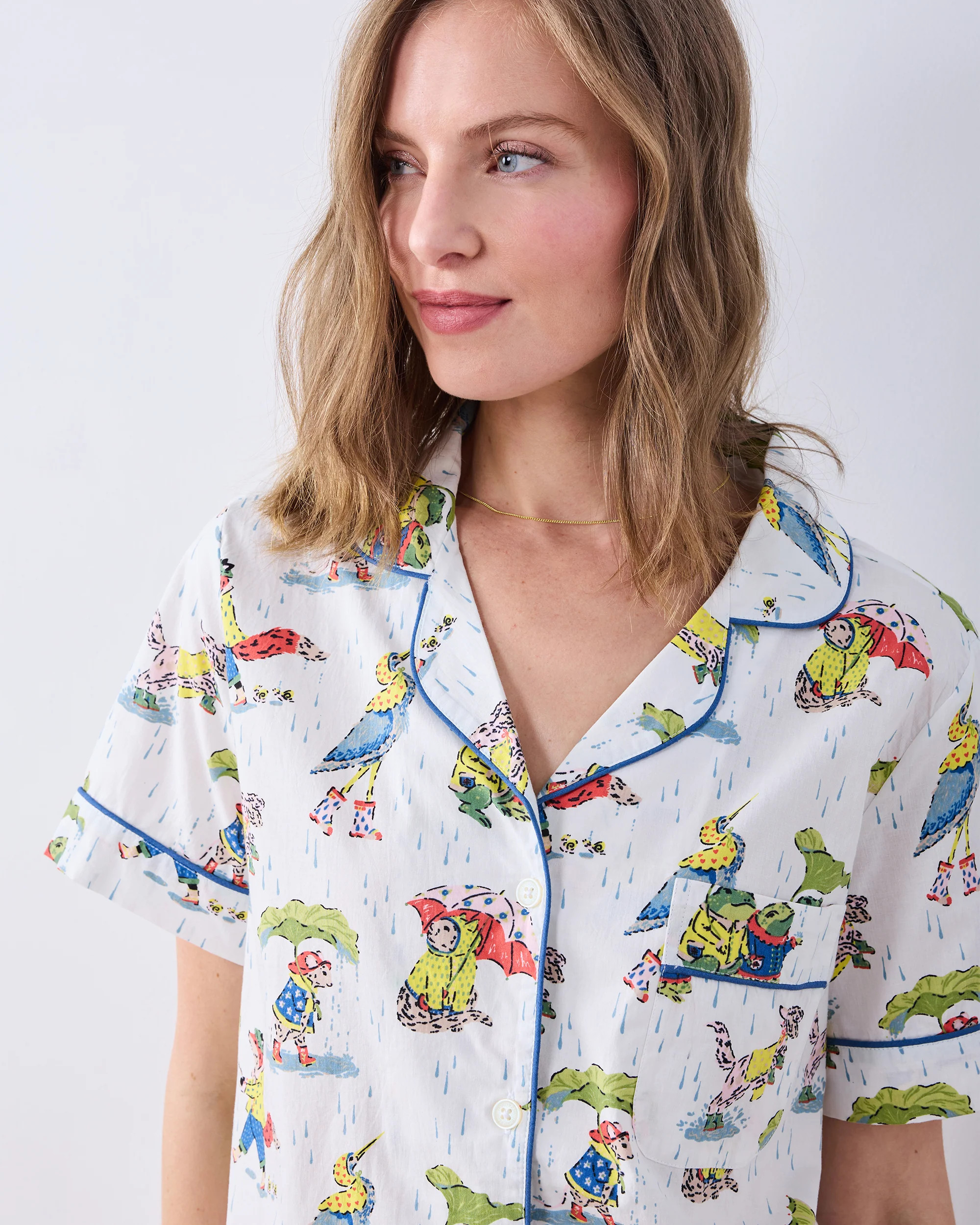 Spring Showers - Short PJ Set - Rain Cloud | Printfresh