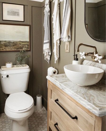 Moody vintage bathroom 

#LTKstyletip #LTKhome