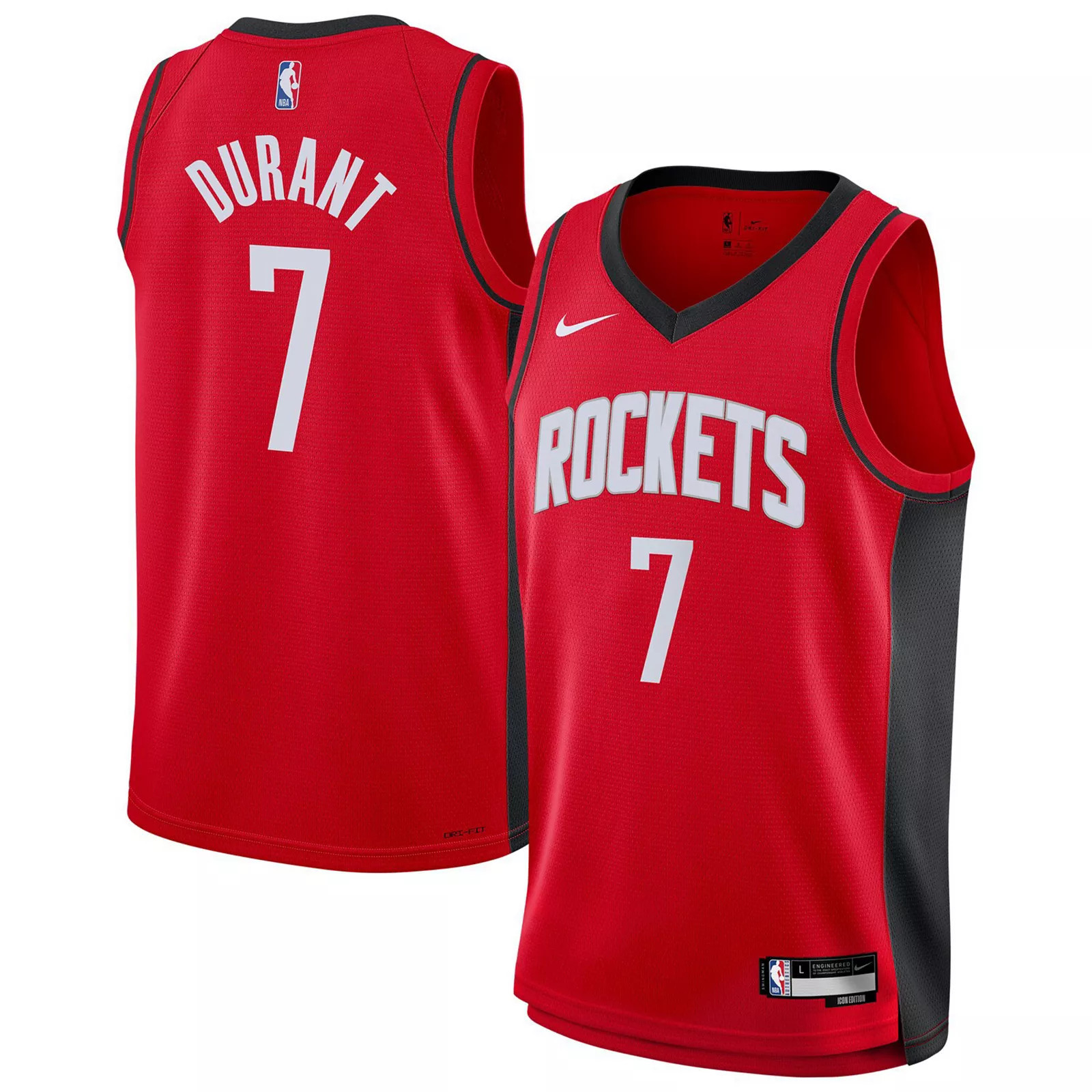Youth Nike Kevin Durant Red Houston Rockets Swingman Jersey - Icon Edition, Boy's, Size: YTH Medium | Kohl's