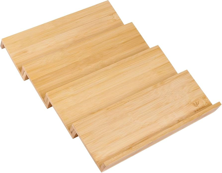 Bamboo Spice Drawer Organizer for Insert Shallow Drawer, 4 Tier Stackable Spice Rack Organizer fo... | Amazon (US)